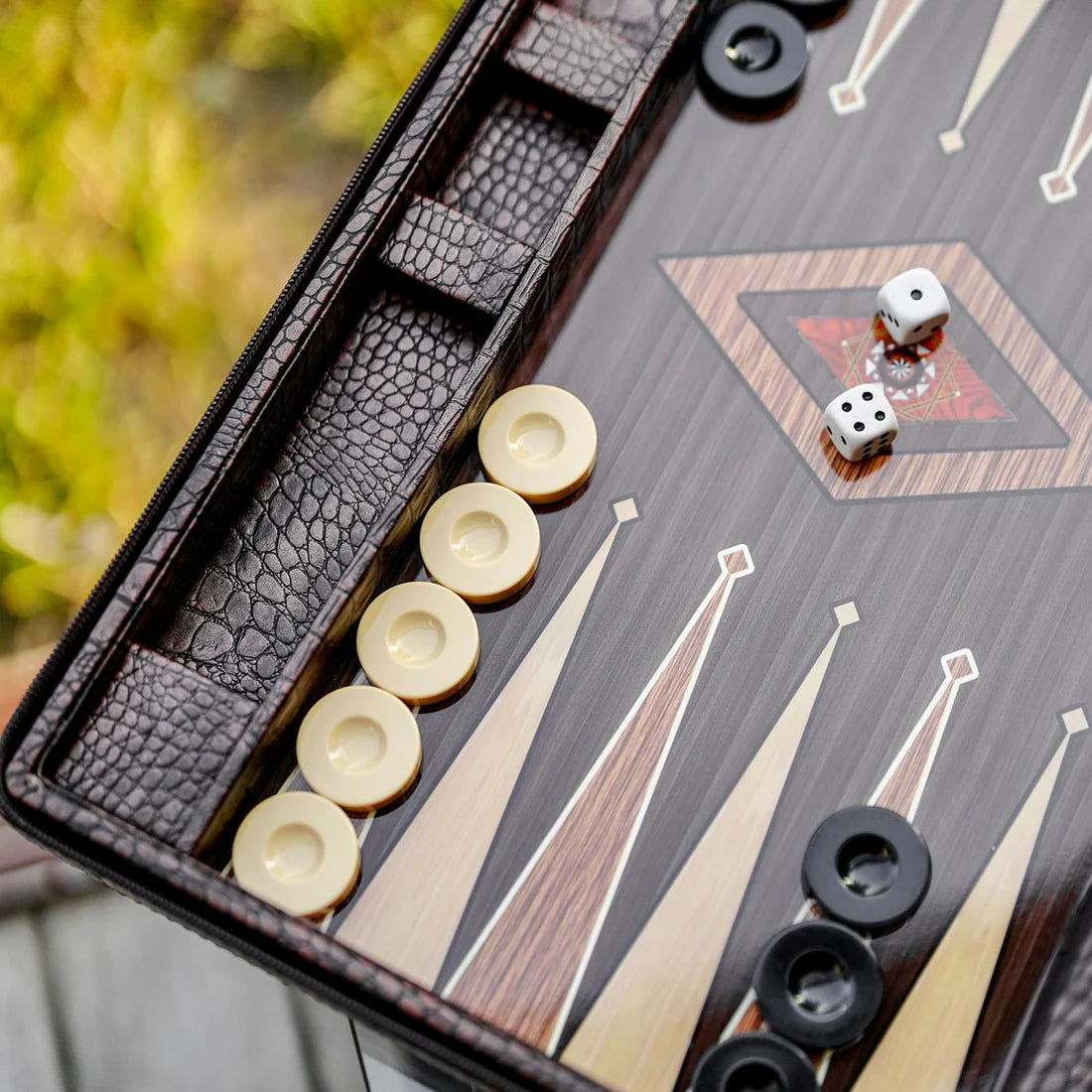 ✨Personalized Leather Backgammon Set, Handmade Backgammon
