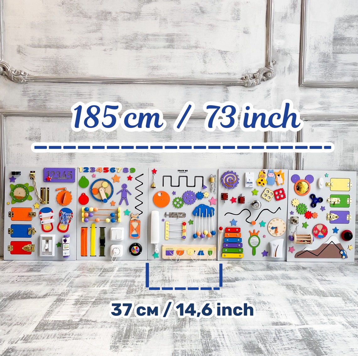 ✨Large Montessori Busy Board, Toddler Wall Activity Board, Montessori Gift for Boys and Girls to Play and Learn at School, Fine Motor Skills