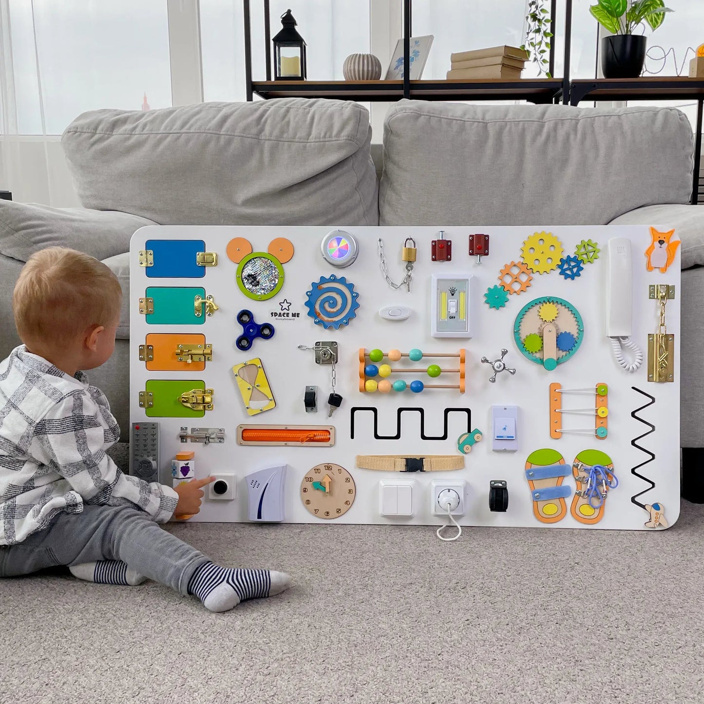 ✨LARGE Busy board for baby with Montessori Sensory activity parts 100*50 cm