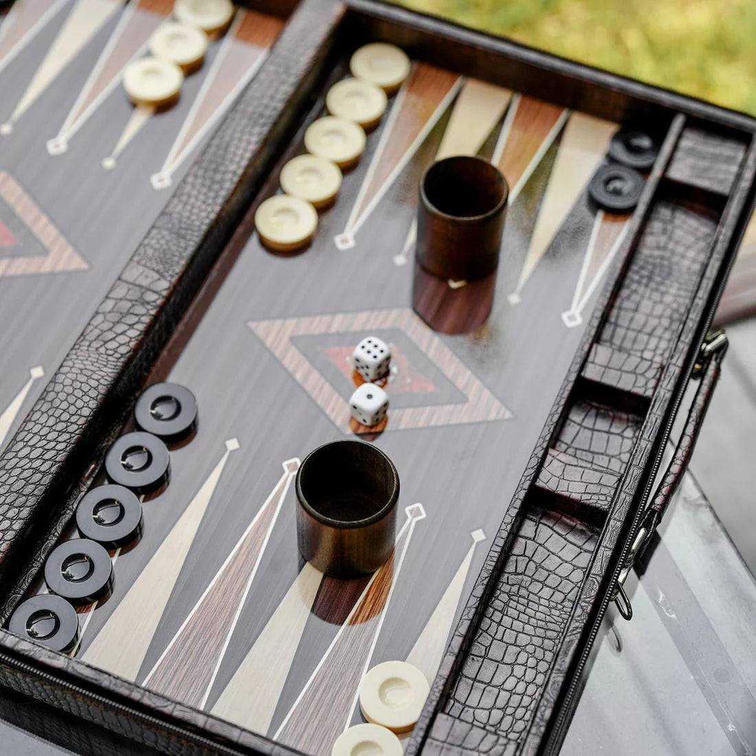 ✨Personalized Leather Backgammon Set, Handmade Backgammon