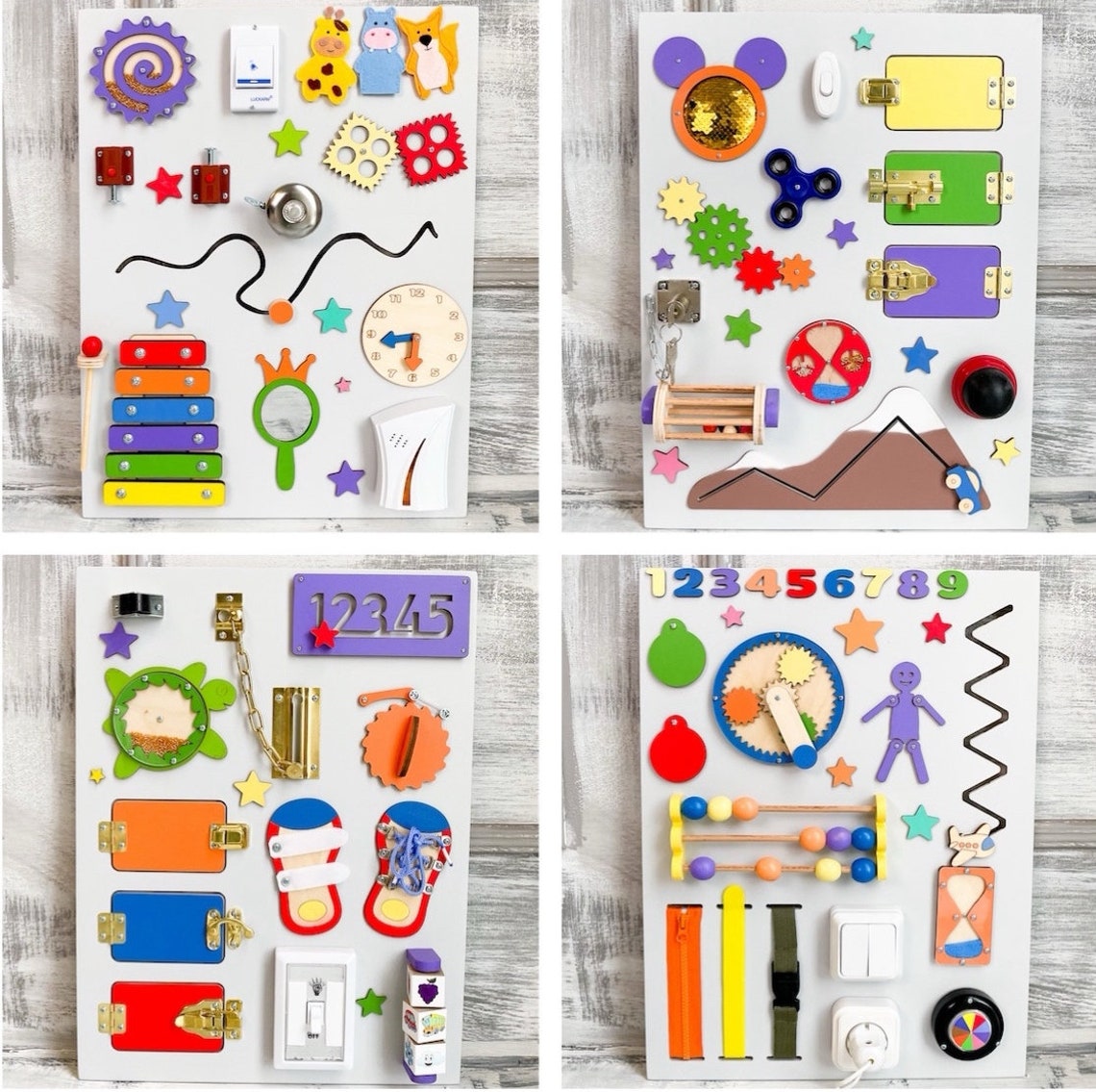 ✨Large Montessori Busy Board, Toddler Wall Activity Board, Montessori Gift for Boys and Girls to Play and Learn at School, Fine Motor Skills