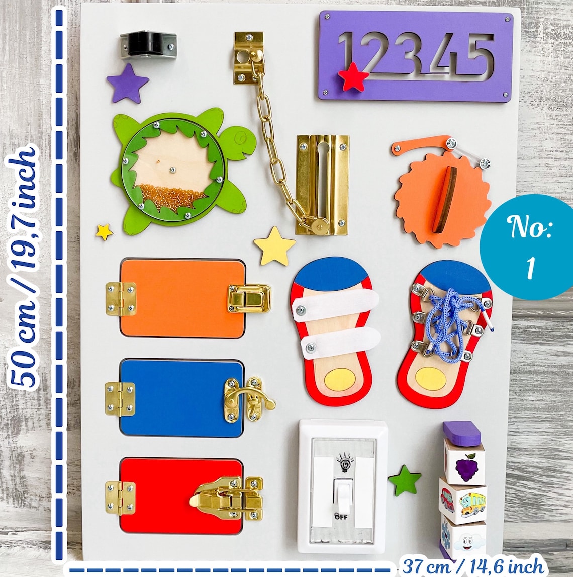 ✨Large Montessori Busy Board, Toddler Wall Activity Board, Montessori Gift for Boys and Girls to Play and Learn at School, Fine Motor Skills