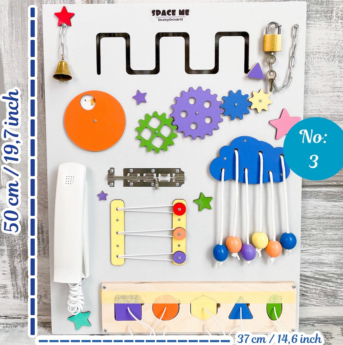 ✨Large Montessori Busy Board, Toddler Wall Activity Board, Montessori Gift for Boys and Girls to Play and Learn at School, Fine Motor Skills