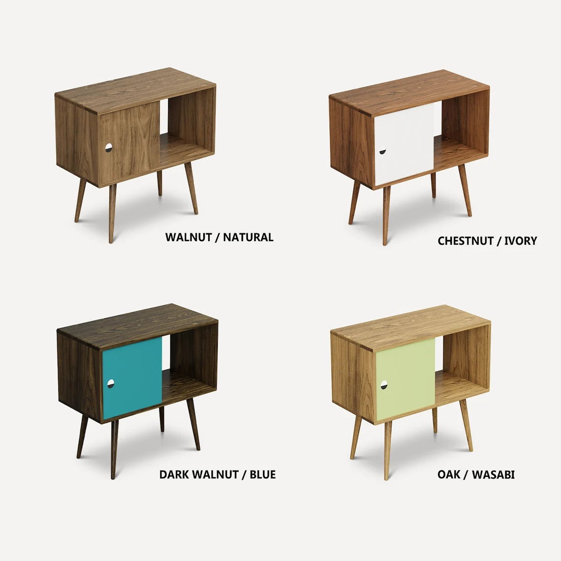 ✨Mid Century Modern Record Console | MCM Vinyl Storage | Record Player Table