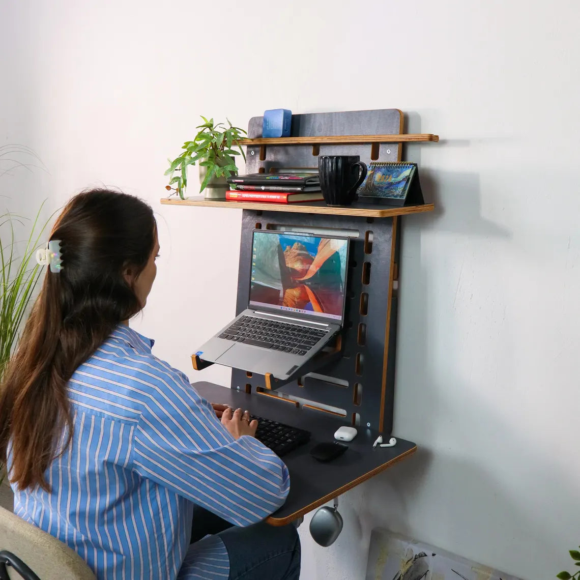Wall Mounted Standing Desk: Adjustable Height, Space Saving, Modern Office