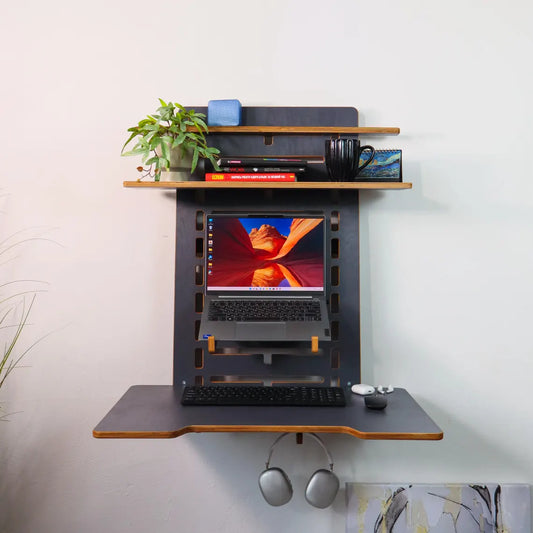 Wall Mounted Standing Desk: Adjustable Height, Space Saving, Modern Office