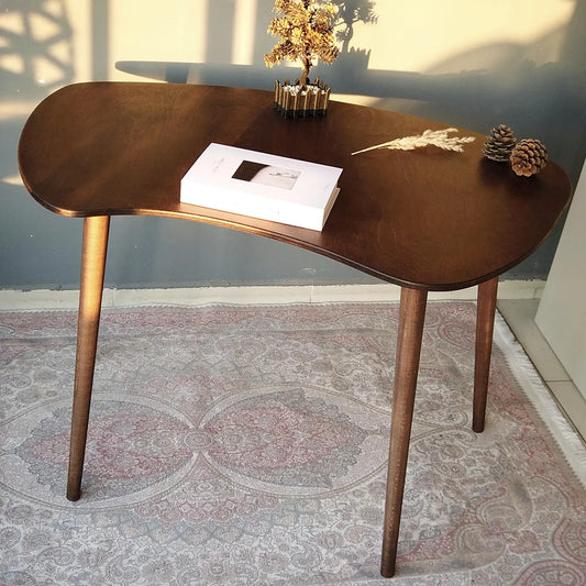 Rustic Wooden Elipse Modern Desk