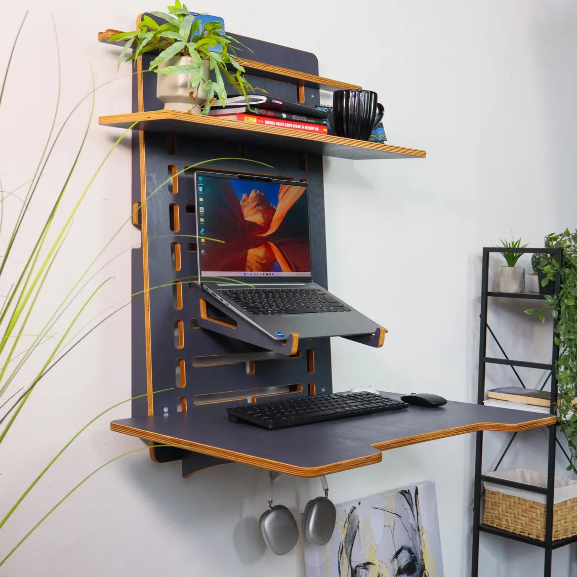 Wall Mounted Standing Desk: Adjustable Height, Space Saving, Modern Office